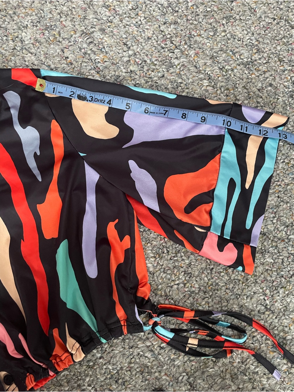Colorful Abstract Print Wide-Leg Two Piece Matching Set - Picture 9 of 10